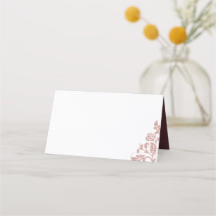 Carte De Placement Vintage Dusty Rose Pink Lace Bourgogne Mariage
