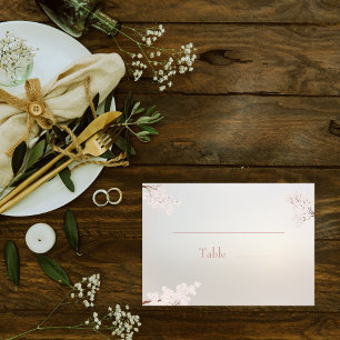 Carte De Placement Vintage Elegant Pearl Romance Mariage