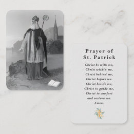 Carte De Placement Vintage Prayer of St. Patrick Catholic Prayer Card