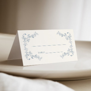 Carte De Placement Vintage Rustique Mariage de cadre