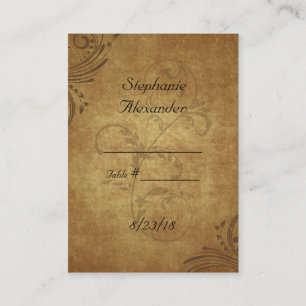 Carte De Placement Vintage Teastain Teastain Mariage Plaques