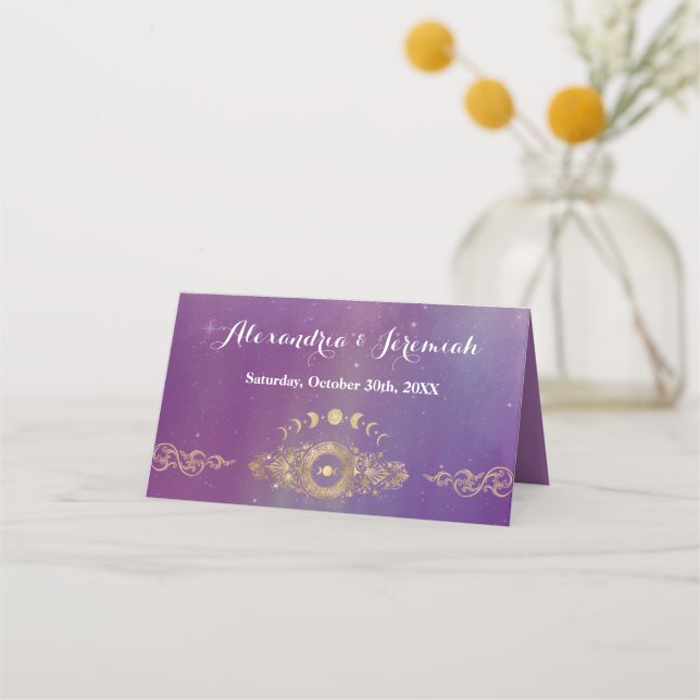 Carte De Placement Violet Sky Gold Moon (Dos)