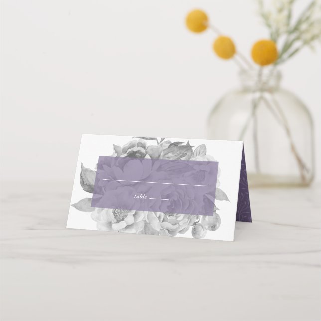 Carte De Placement Violet vintage (Devant)