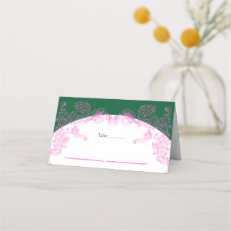 Carte De Placement Vivid Pink Y2K Anime Gothic Cat Blank Place Card