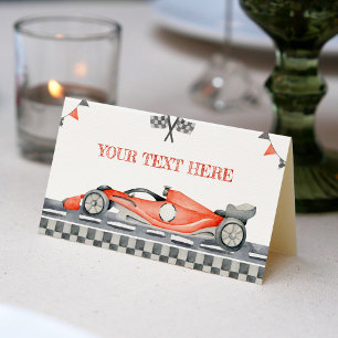 Carte De Placement Voiture de course 1er Anniversaire Tente Place Car