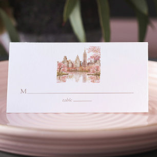 Carte De Placement Watercolor New York Destination Wedding