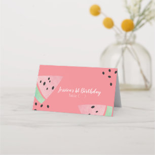 Carte De Placement Watercolor Watermelon Semences d'anniversaire Tent