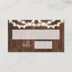 Carte De Placement Western Country Douche Mariage Plat Place Card