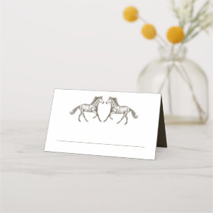 Carte De Placement Western Horse Rustic Mariage Pays Brown