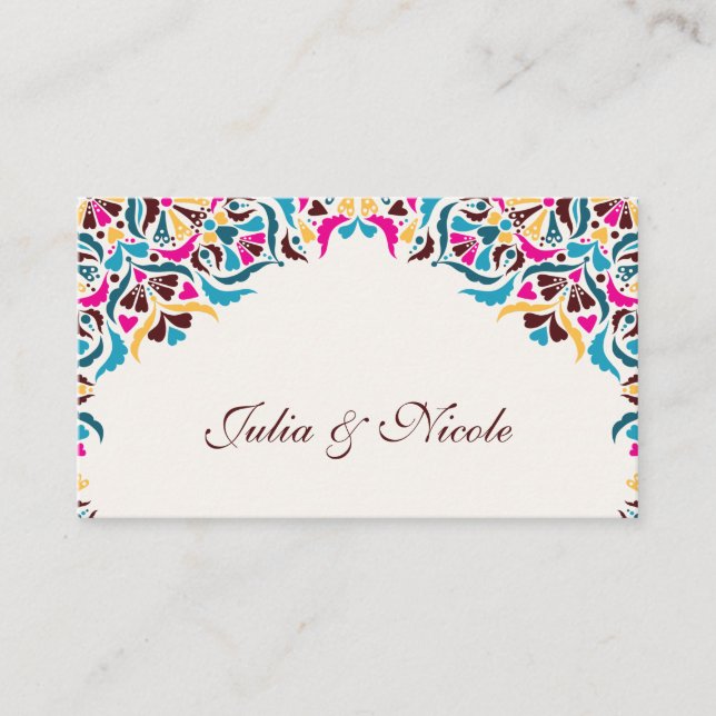 Carte De Placement Whimsical Luxury ivoire Floral Style Mariage front (Devant)
