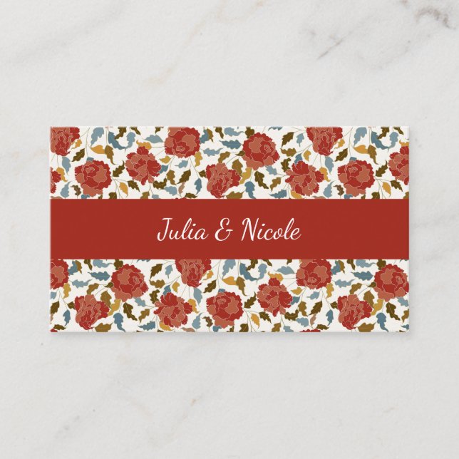 Carte De Placement Wild Rose Floral Petals Garden Affair Mariage (Devant)