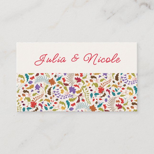 Carte De Placement Wild Rose Woods Exotic Flower Garden Mariage (Devant)