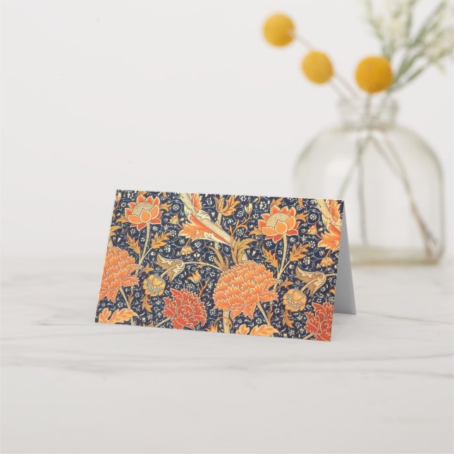 Carte De Placement William Morris Cray Floral Art Nouveau Motif (Devant)
