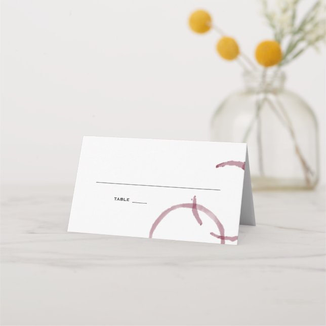 Carte De Placement Wine Stains Winery Escort Place Card SET (Devant)