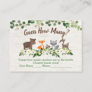 Carte De Placement Woodland Floral Devinez Combien De Baby showers Je