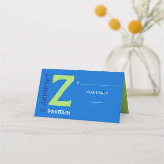 Carte De Placement Z COLLECTION INITIALE Barre Mitzvah Siège Escort