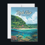 Carte de plage Koh Tao Thaïlande Asie Plongée sous<br><div class="desc">Des poissons nagent au milieu de la barrière de corail sous la mer, au large de la plage de Koh Tao, Thaïlande. Koh Tao, en Thaïlande, qui signifie "île aux tortues", a commencé à se développer comme une destination touristique à la fin du 20ème siècle et est réputé pour ses...</div>