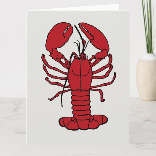 Carte de plage nautique homard mignon (Devant)