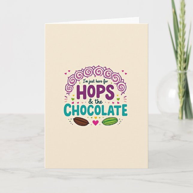 Carte de plaisir de houblon et de chocolat (Devant)
