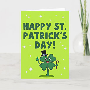 Carte de plaisir de la Saint-Patrick chanceuse