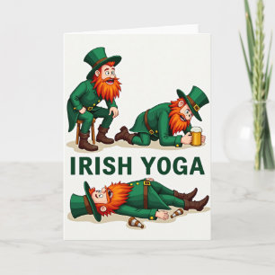Carte de plaisir du lutin de yoga irlandais