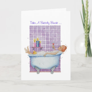 Carte de plaisir pour la baignoire