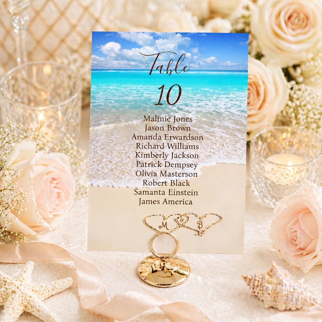 Carte de plan de sièges de la plage tropicale des  (Créateur téléchargé)