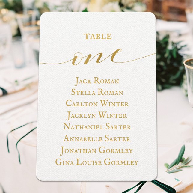 Carte de plan de table de mariage en calligraphie  (Créateur téléchargé)