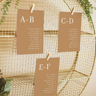 Carte de plan de table de mariage en terre cuite p