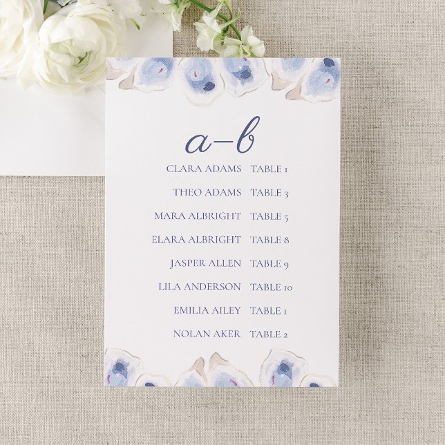 Carte de plan de table de mariage huître minimalis (Créateur téléchargé)