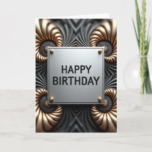 Carte de plaque d'anniversaire opulente