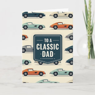 Carte de plaque de la journée des papas de voiture
