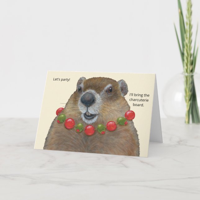 carte de plateau de charcuterie de marmotte/fête (Devant)