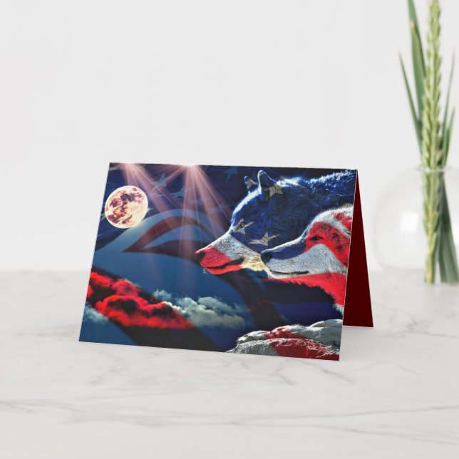 Carte de Pleine lune Wolf Wolf (Devant)