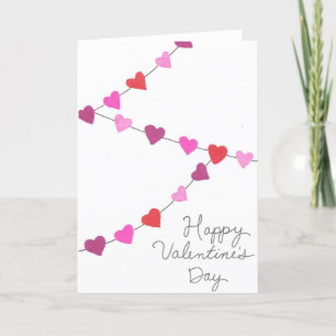 Carte de pliage Coeur Garland Heureuse Sainte-Vale