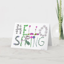 Carte de pliage de fleurs Hello Spring