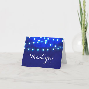 Carte de pliage Mariage Blue Rustic Night
