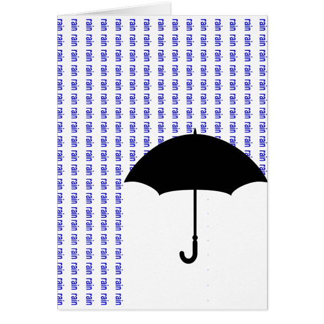 Carte de pluie de mot (Devant)