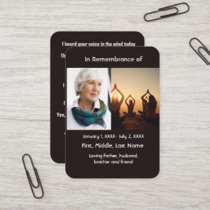 Carte de poche Memorial Yoga