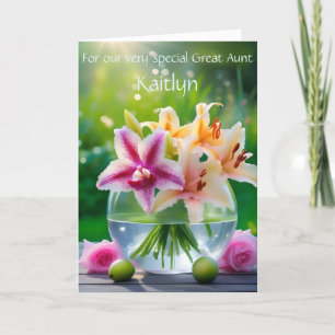 Carte de poème d'anniversaire de la grande tante B