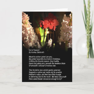 Carte de poème de Noël