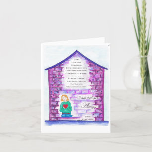 Carte de poème illustrée 'L'Invitation'