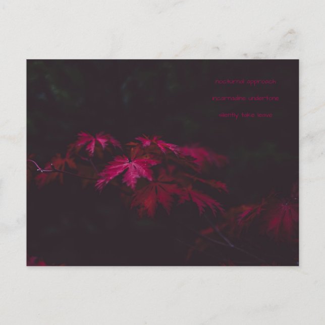 carte de poésie (Devant)