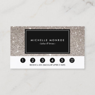 Carte de poinçonnage fidélité Parties scintillant 