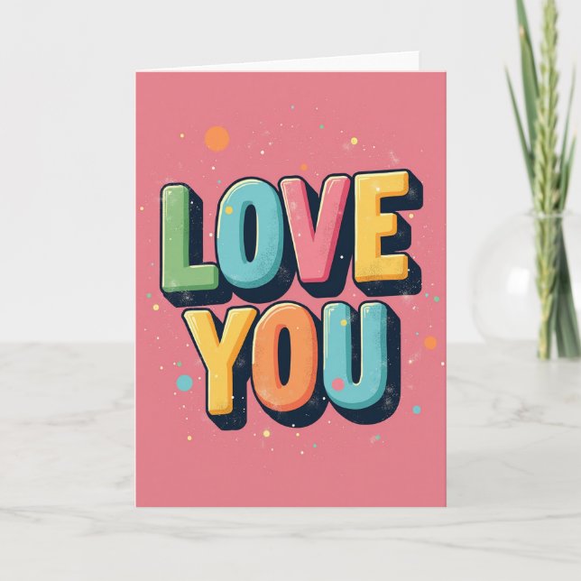 Carte de points Simple Love You (Devant)