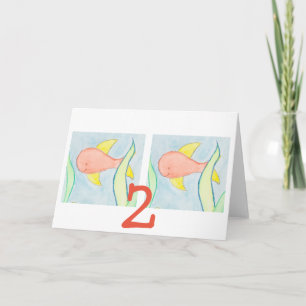 Carte de poisson d'anniversaire