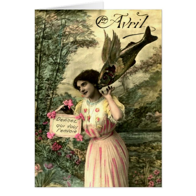 Carte de poisson volant victorienne (Devant)