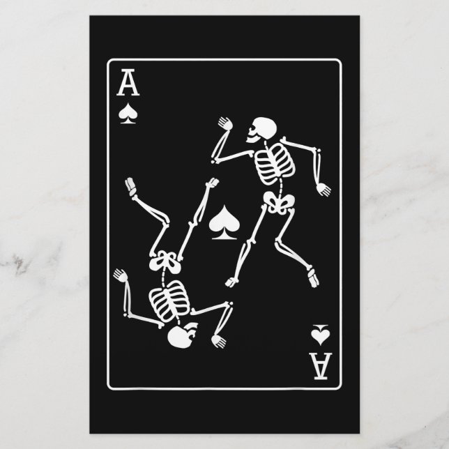 Carte de Poker Ace Jeu Carte Skeleton (Devant)