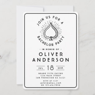 Carte de Poker moderne Casino Bachelor Party   Bla