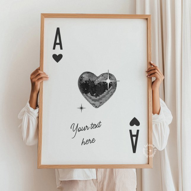 Carte de Poker sur impression personnalisée Ace of (Trendy Ace of Hearts Custom Print Poker Card)